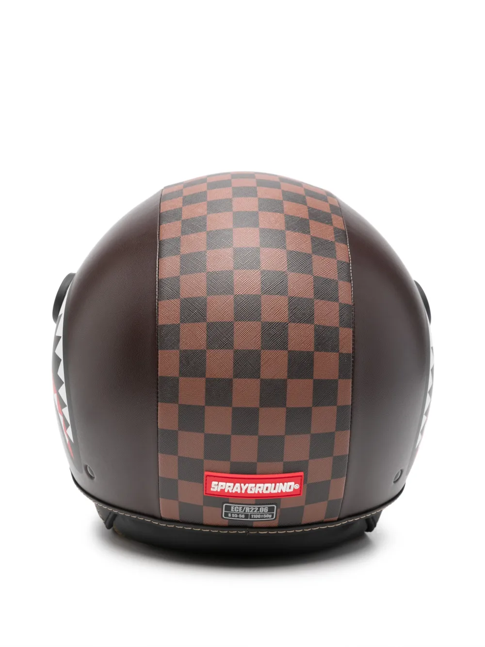 Sprayground Helm met geruit detail Bruin