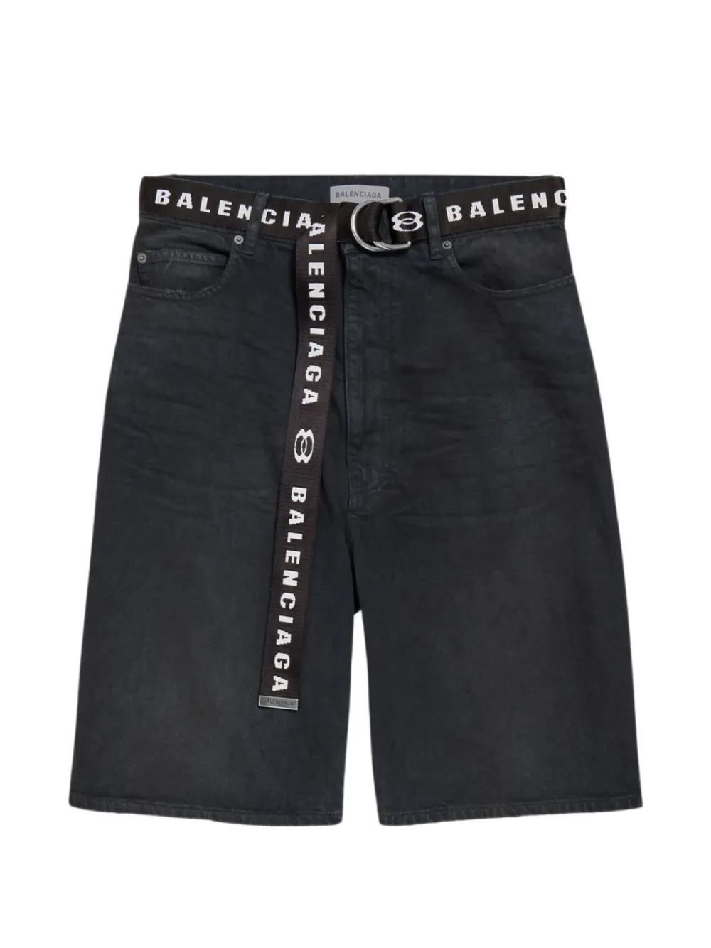 Balenciaga belted logo-waistband shorts - Schwarz