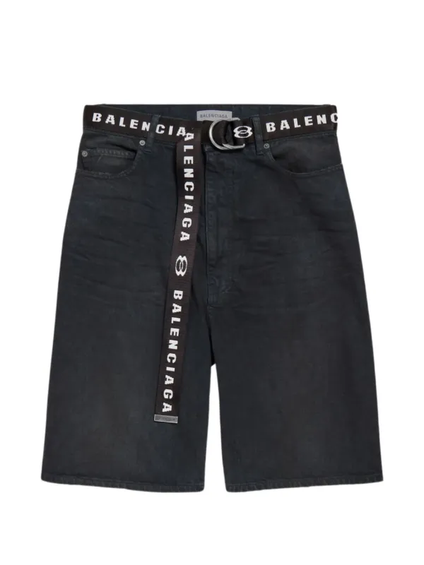 大手USEDショップ購入 BALENCIAGA × ショートパンツ Balenciaga ベルテッド ショートパンツ | ブラック | FARFETCH JP