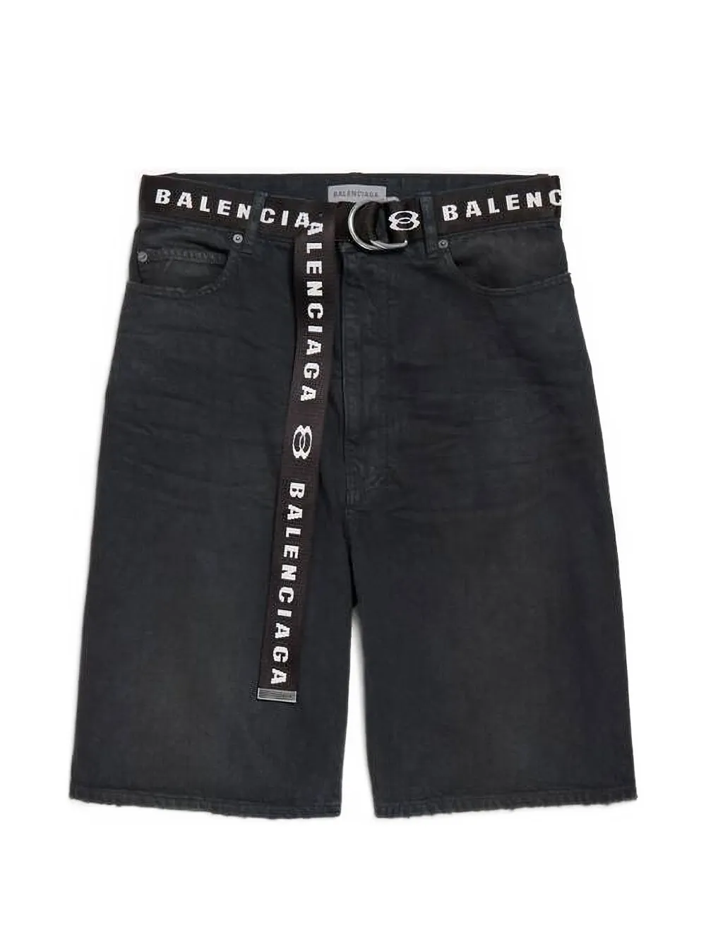 Balenciaga belted logo-waistband shorts - Schwarz