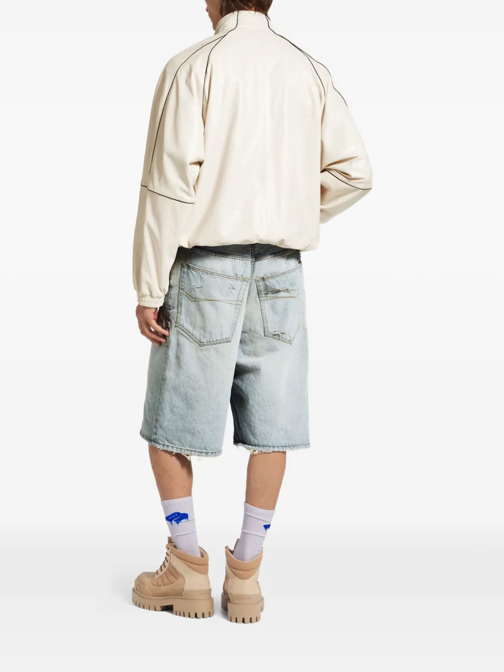 Balenciaga Shorts met ceintuur Blauw