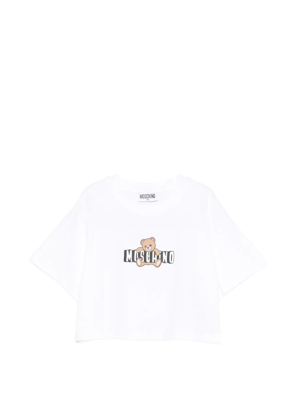 Moschino Kids bear-detail T-shirt - Bianco