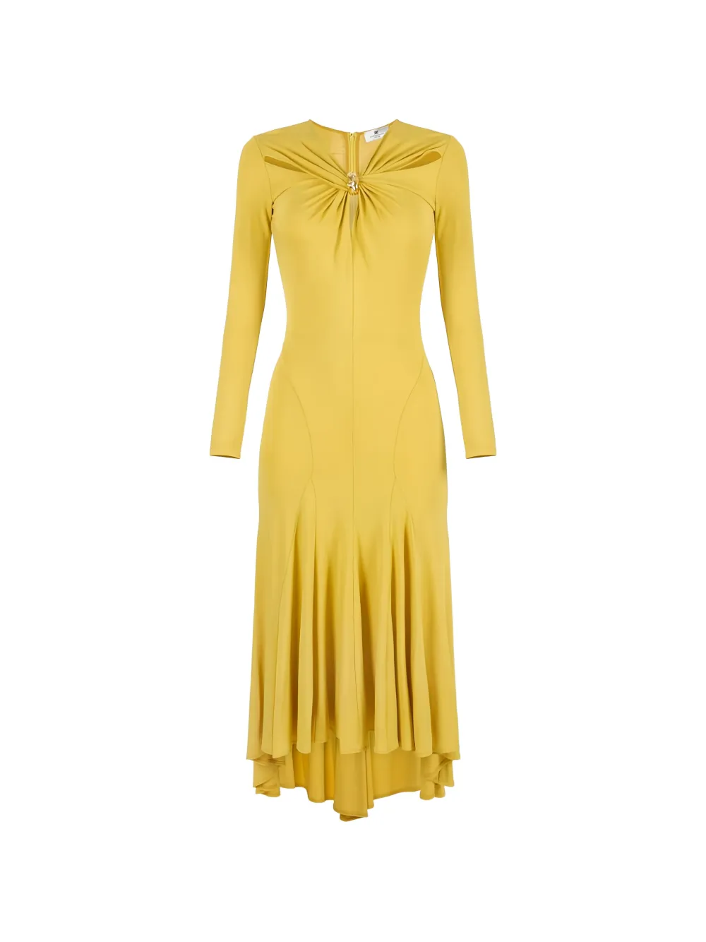 Elisabetta Franchi cut-out midi dress - Gelb