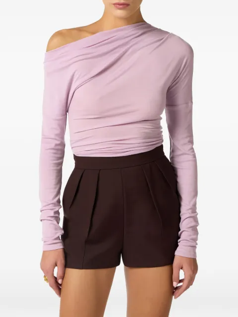 Elisabetta Franchi top drapeado manga larga