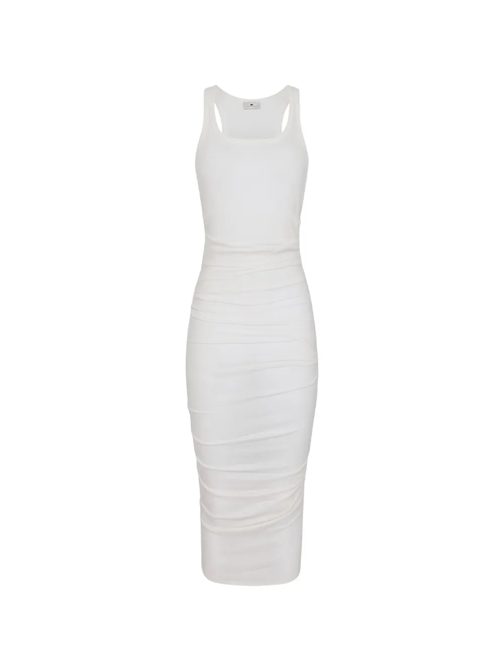 Elisabetta Franchi embroidered draping midi dress - Toni neutri