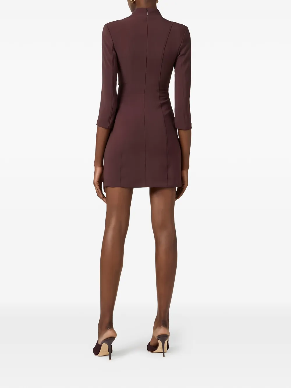 Elisabetta Franchi Mini-jurk met gesp-detail Bruin