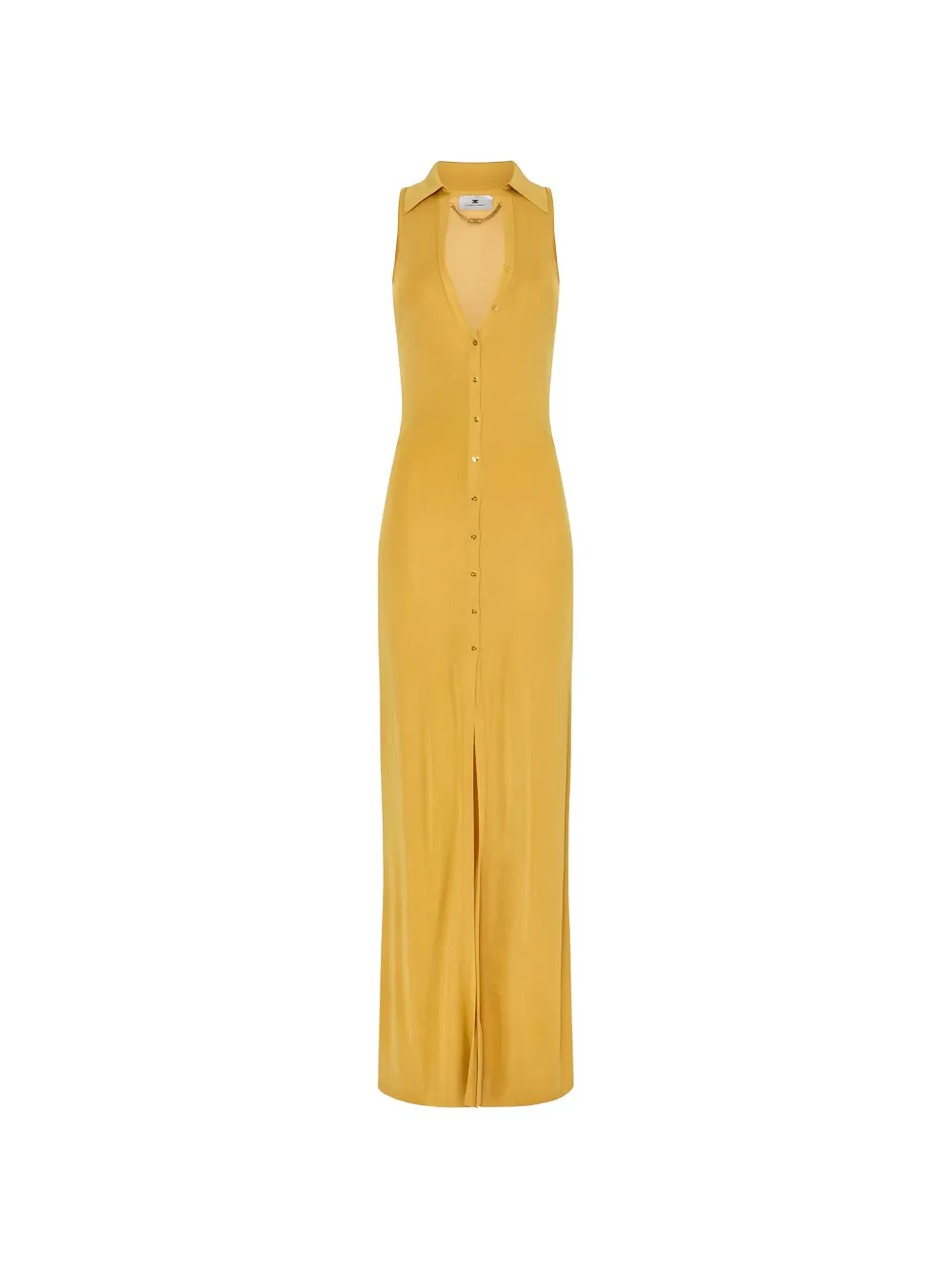 Elisabetta Franchi shirt-collar maxi dress - Giallo
