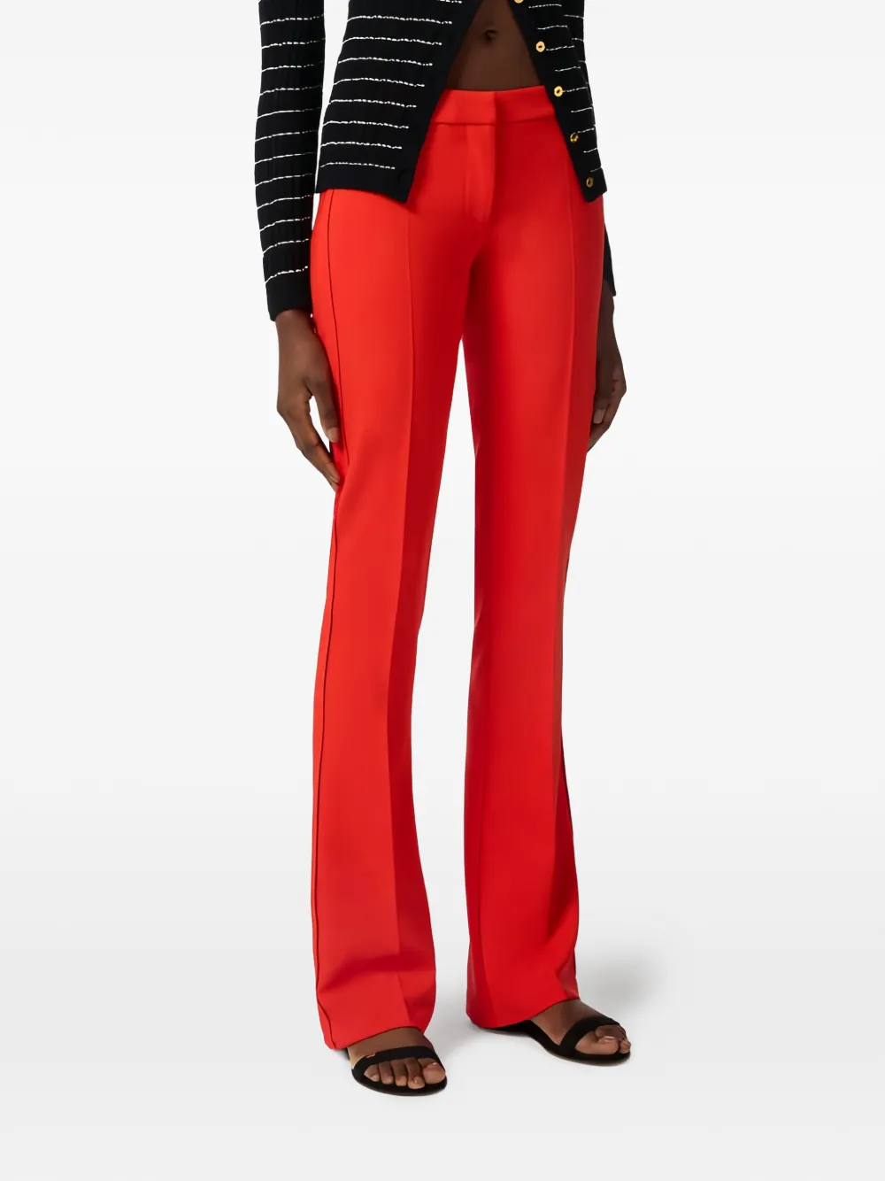 Elisabetta Franchi Broek met gerafelde afwerking Rood