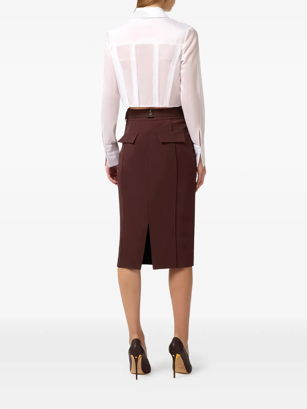 Elisabetta Franchi Shirt met borduurwerk Wit