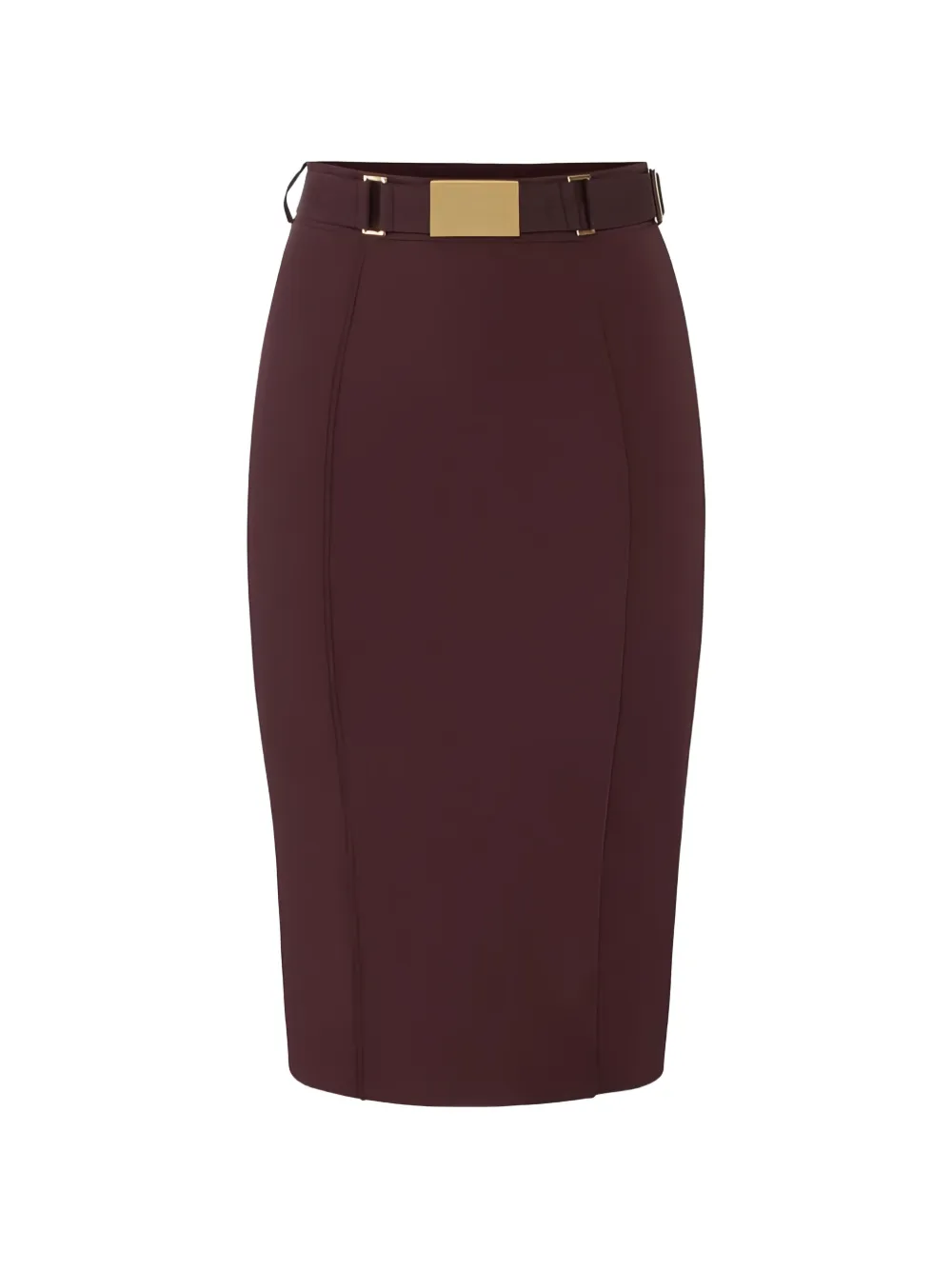 Elisabetta Franchi belted pencil midi skirt - Marrone