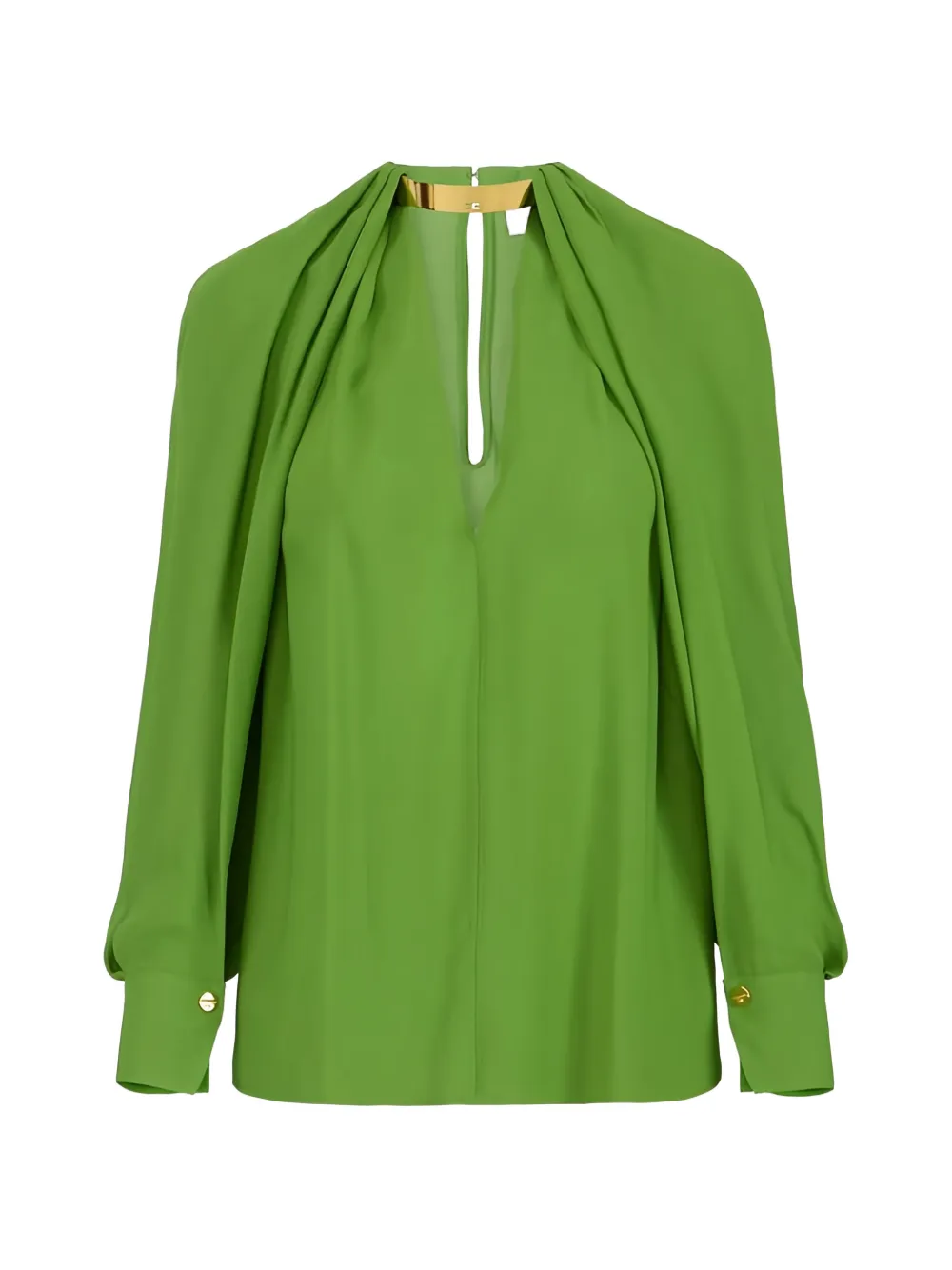 Elisabetta Franchi cape-sleeves blouse - Verde