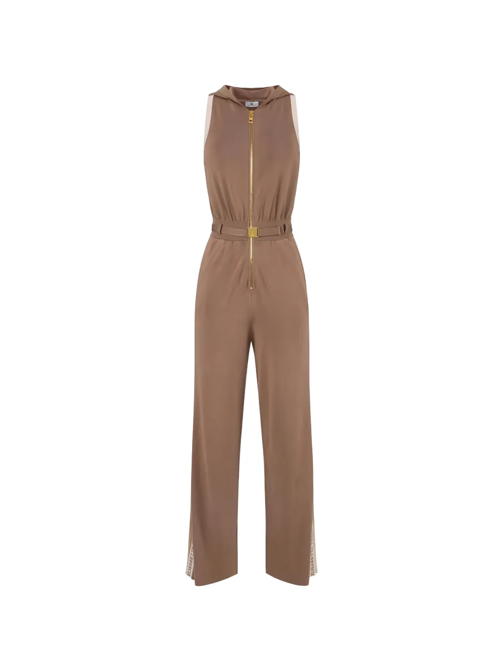 Elisabetta Franchi hooded belted jumpsuit - Marrone