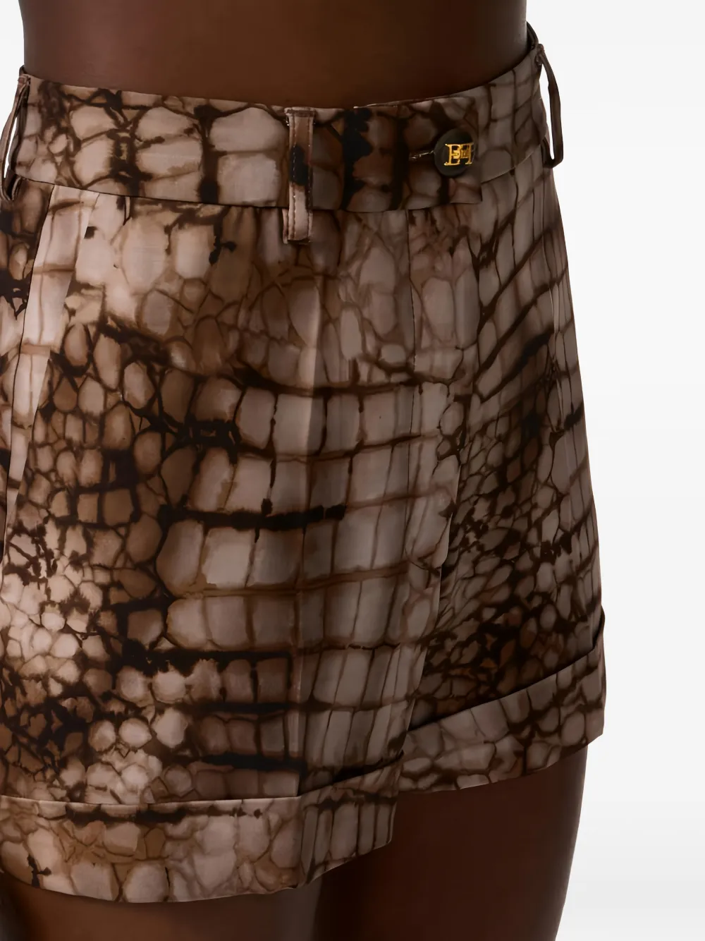 Elisabetta Franchi パターン ショートパンツ | ブラウン | FARFETCH JP