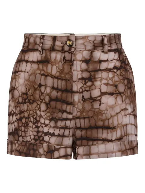 Elisabetta Franchi alligator-patterned shorts