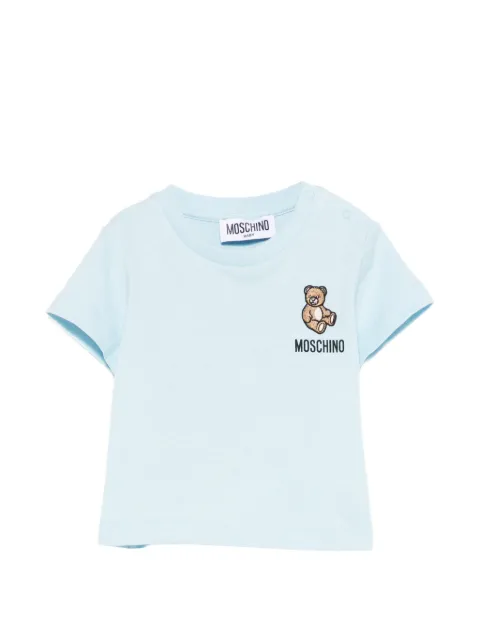 Moschino Kids playera con aplique de oso