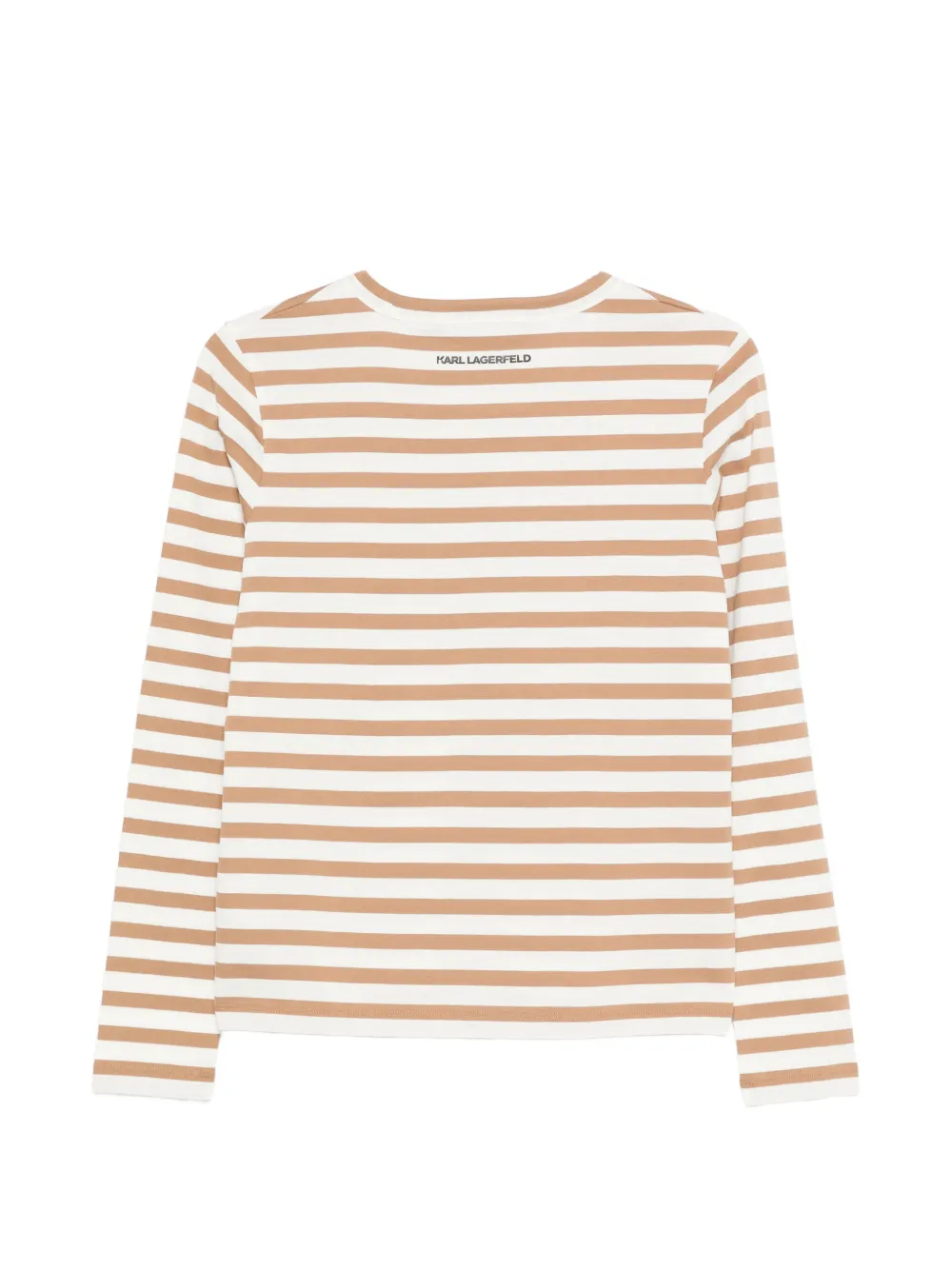 Karl Lagerfeld Top met gestreept detail en lange mouwen Wit
