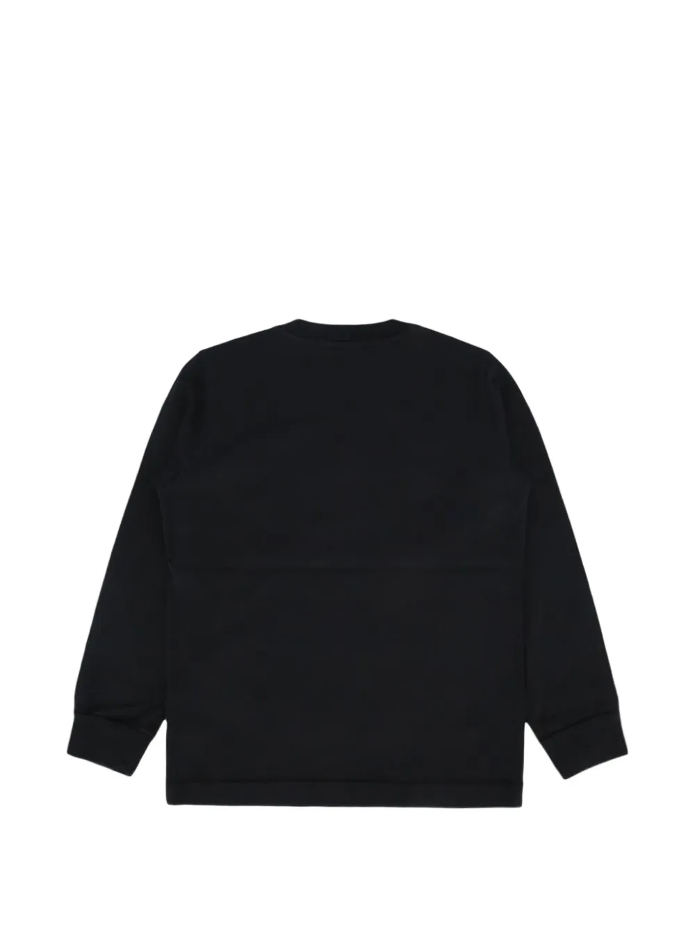 Stone Island Junior Top met patch en lange mouwen Zwart