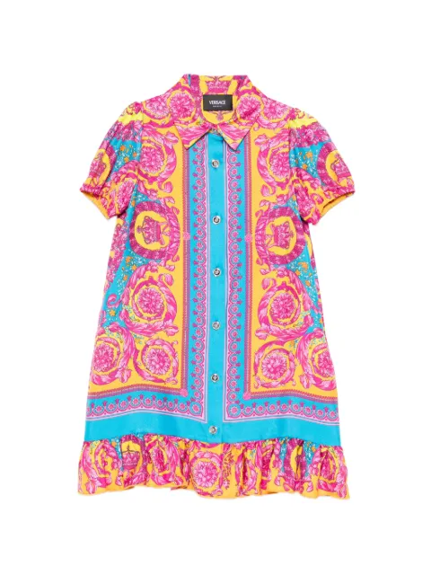 Versace Kids ruffled printed dress