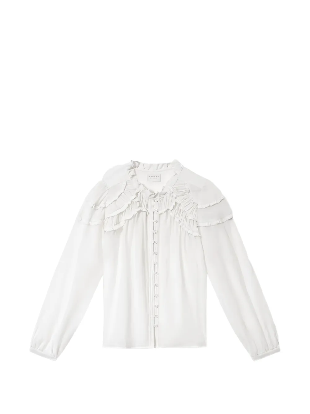 ISABEL MARANT ruffled long-sleeve shirt - White