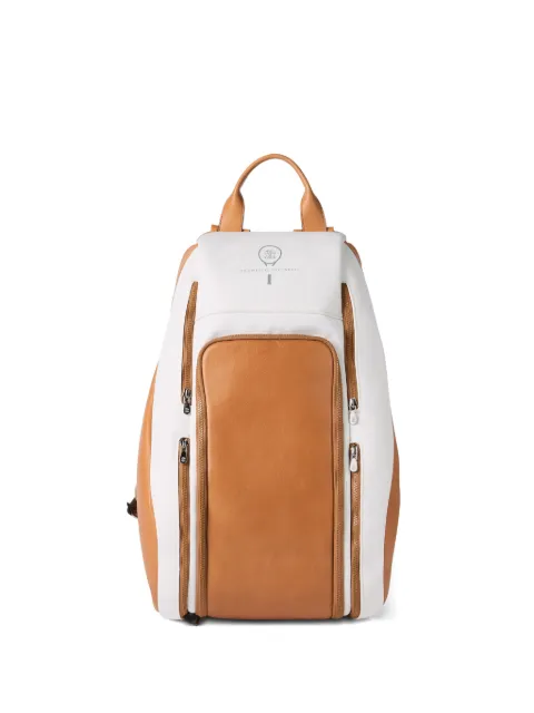 Brunello Cucinelli zip leather backpack