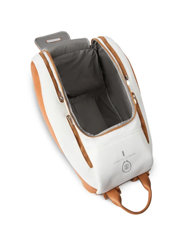 Brunello Cucinelli Zipped Padel Backpack | White | FARFETCH