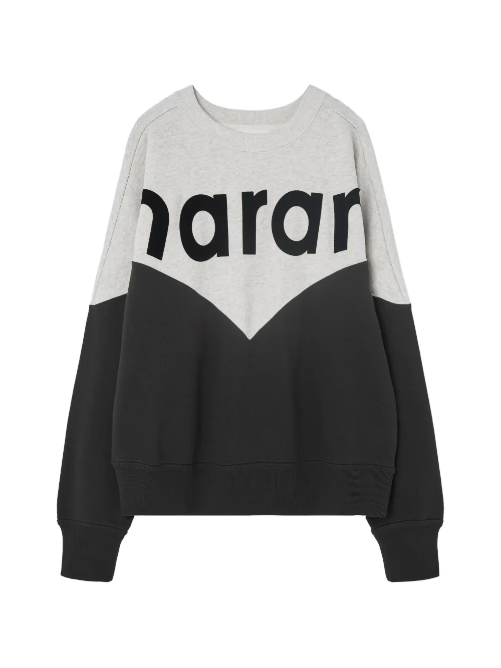 ISABEL MARANT logo-detail colour-block sweatshirt - Grau