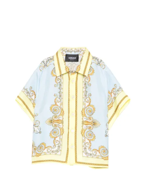 Versace Kids baroque-print shirt