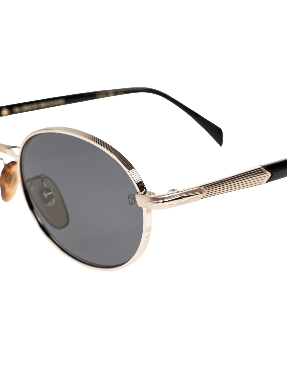  Eyewear By David Beckham Round-frame Sunglasses - Gold 
