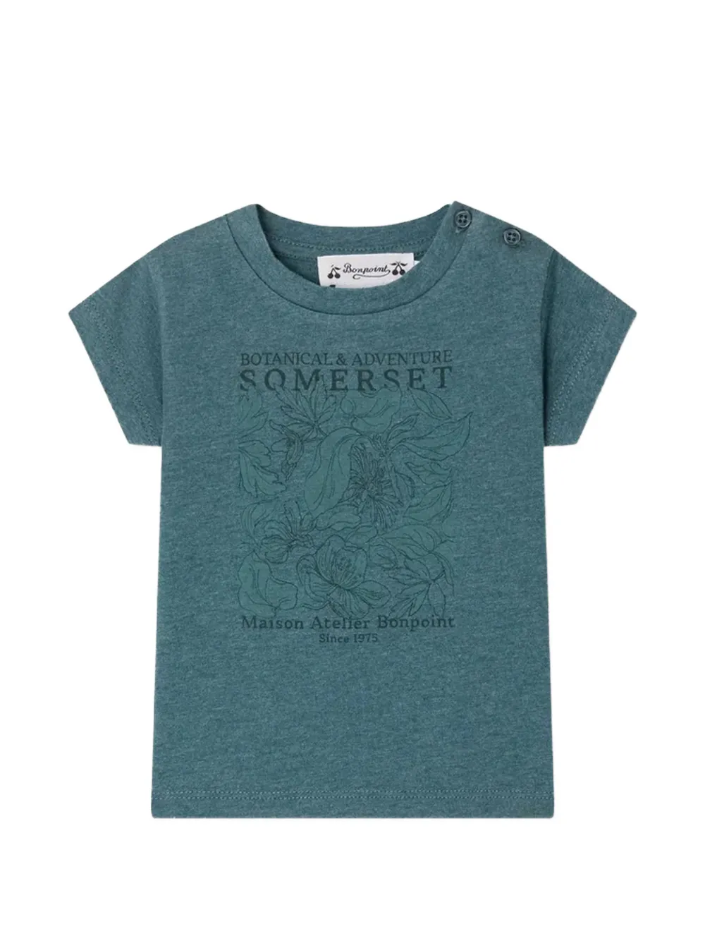 Bonpoint Tom Somerset-print T-shirt - Blu
