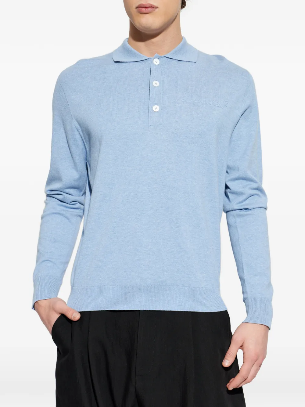  Dsquared2 Long-sleeve Polo Shirt - Blue 