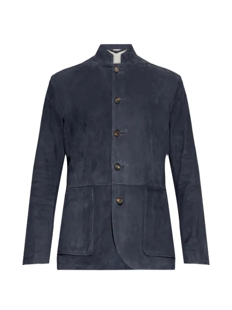 Eleventy button lambskin jacket