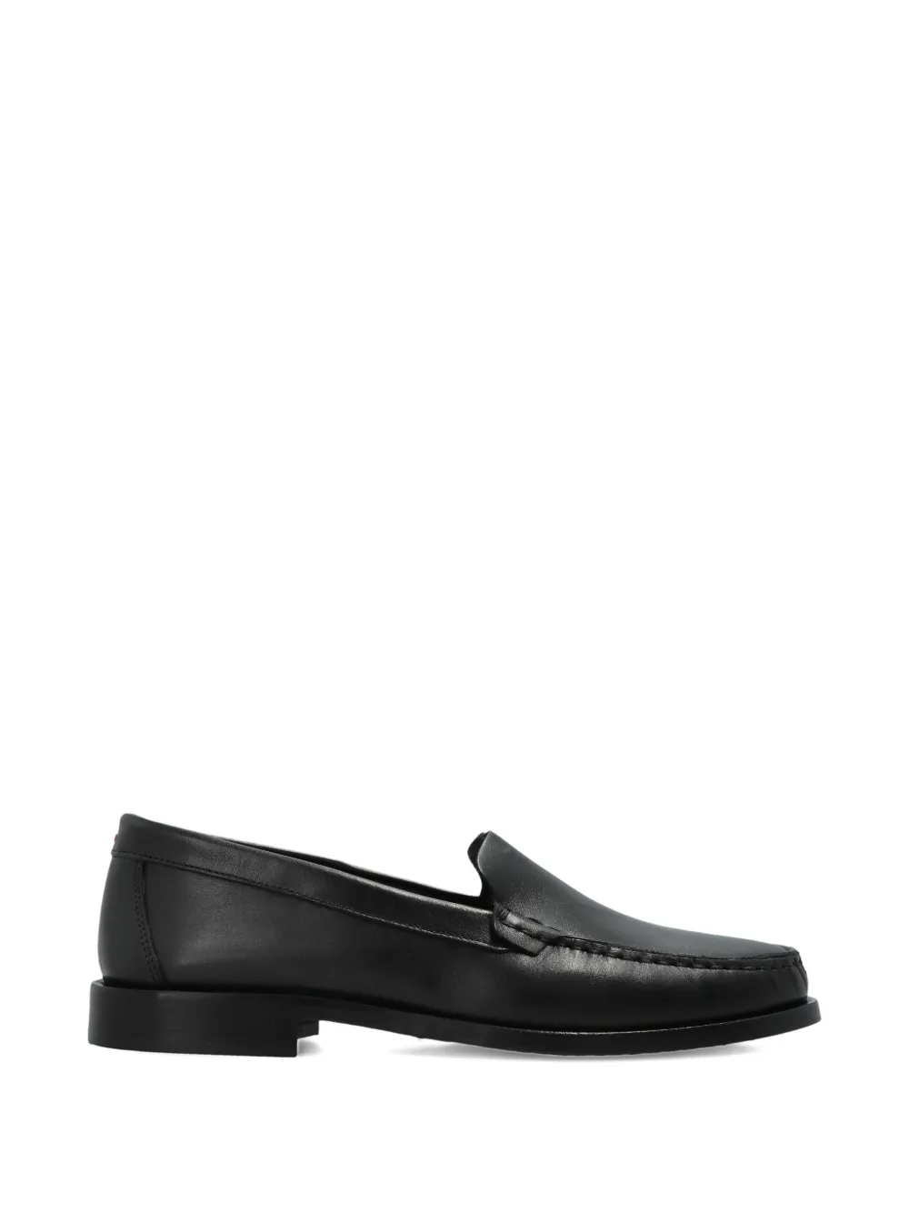 Aeyde block-heel leather loafers - Nero
