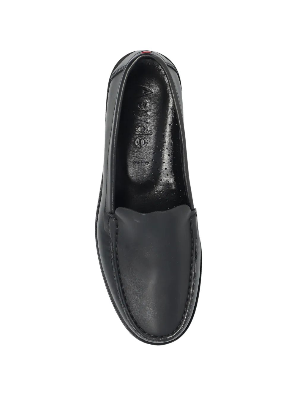 Aeyde block-heel leather loafers Zwart