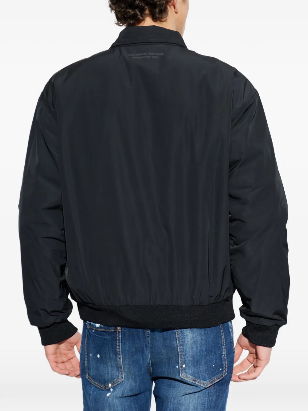 DSQUARED2 Bomberjack met rits Zwart