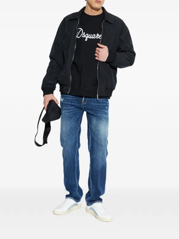 DSQUARED2 Zip Bomber Jacket | Black | FARFETCH ID
