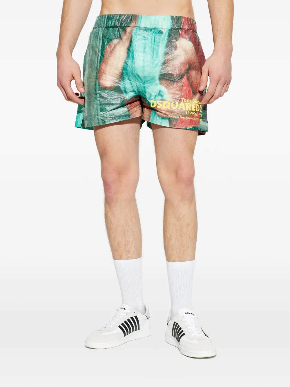 DSQUARED2 x Tom Bianchi graphic-print swim shorts - Blu