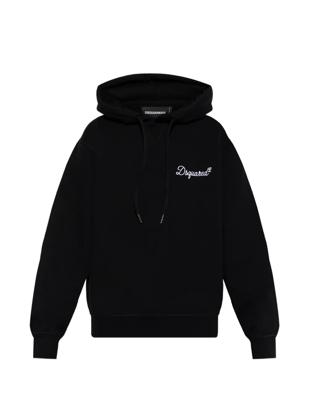 DSQUARED2 embroidered hooded top - Schwarz