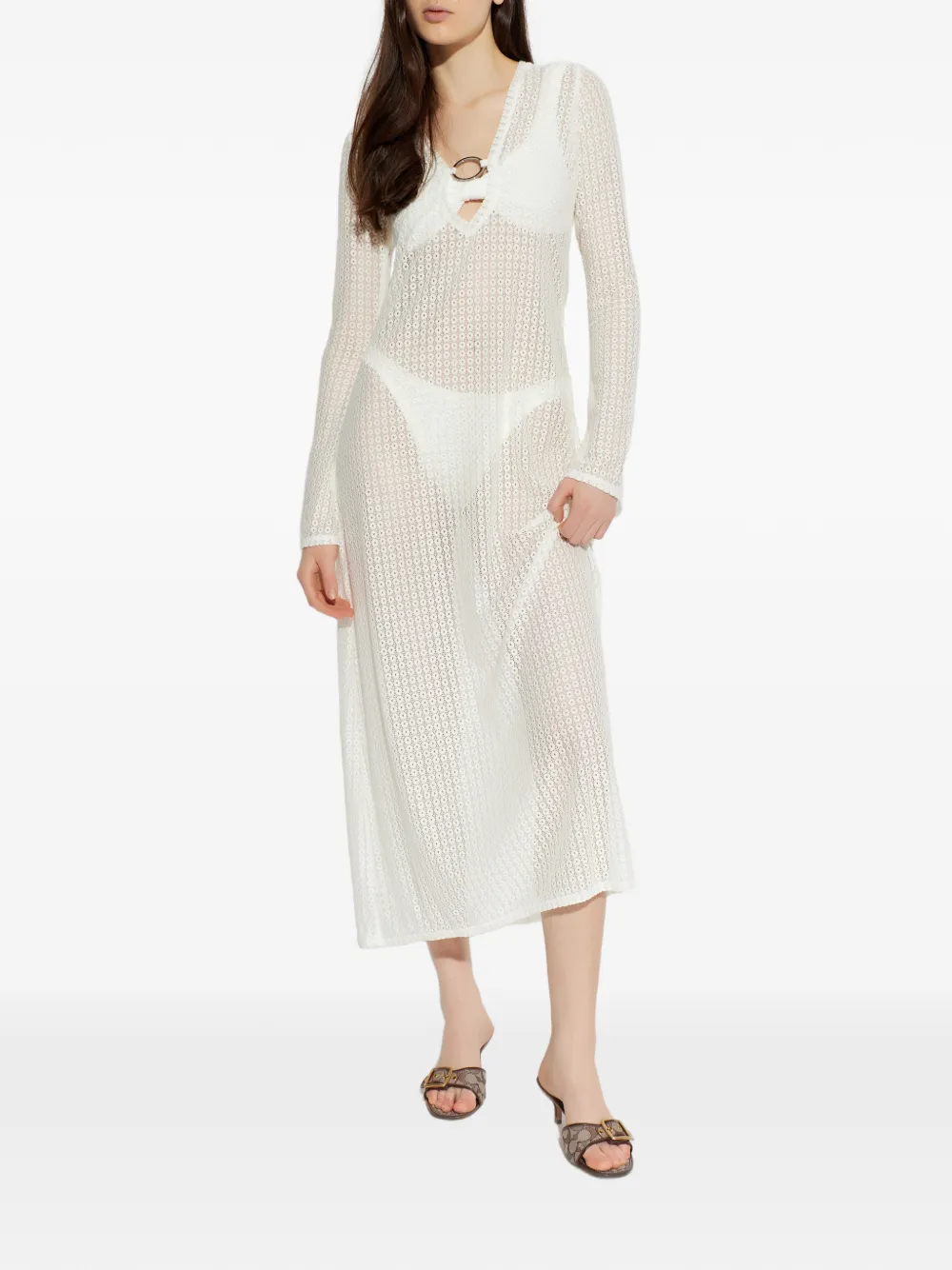  Paramidonna Vestido Krista Texturizado - Blanco 