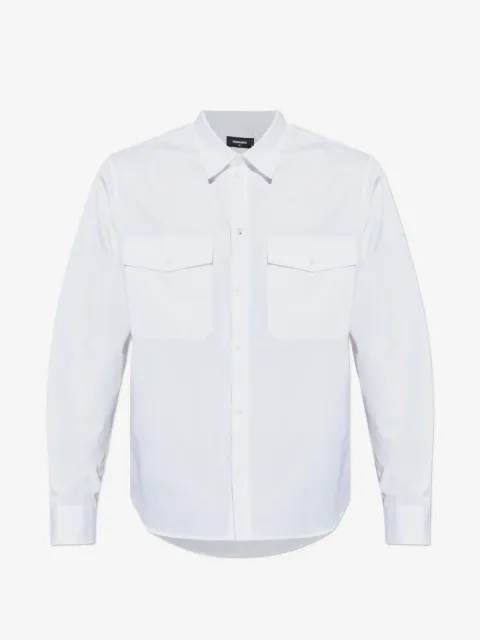 DSQUARED2 camisa con bolsillos y solapa