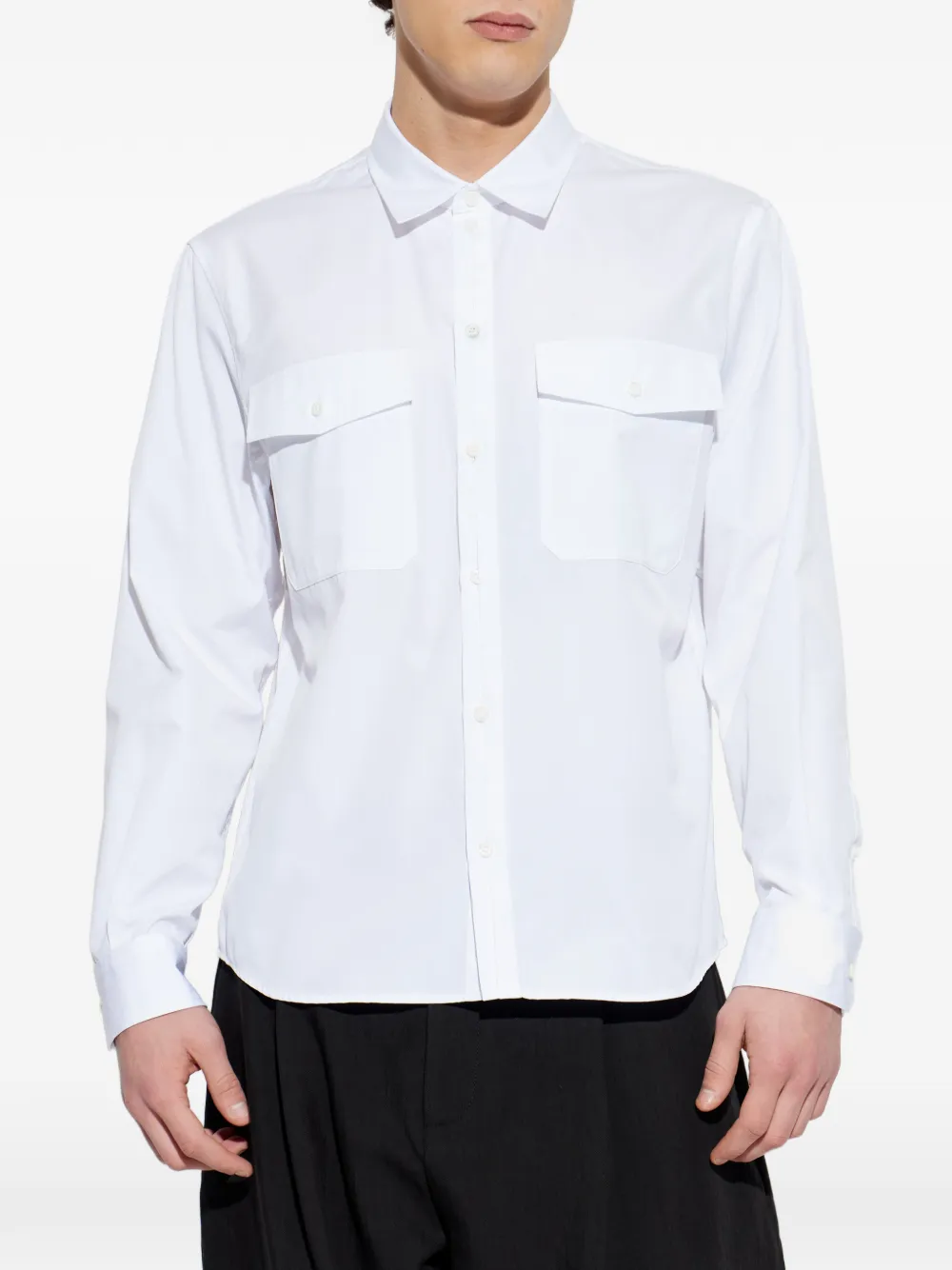 DSQUARED2 Overhemd met klepzak en knopen Wit