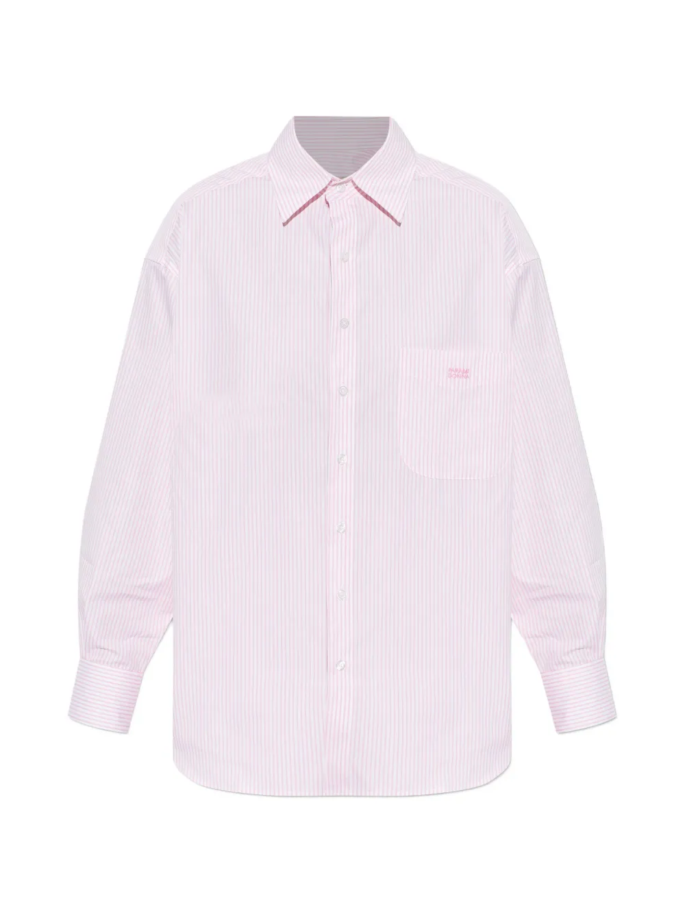 PARAMIDONNA Vanessa striped chest-pocket shirt - Rosa