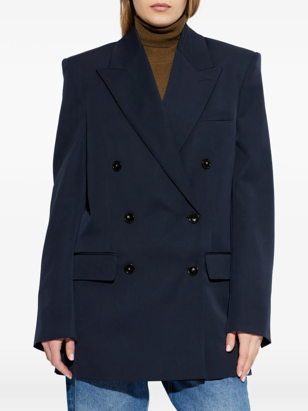  Stella Mccartney Buttoned Double-breasted Jacket - Blue 