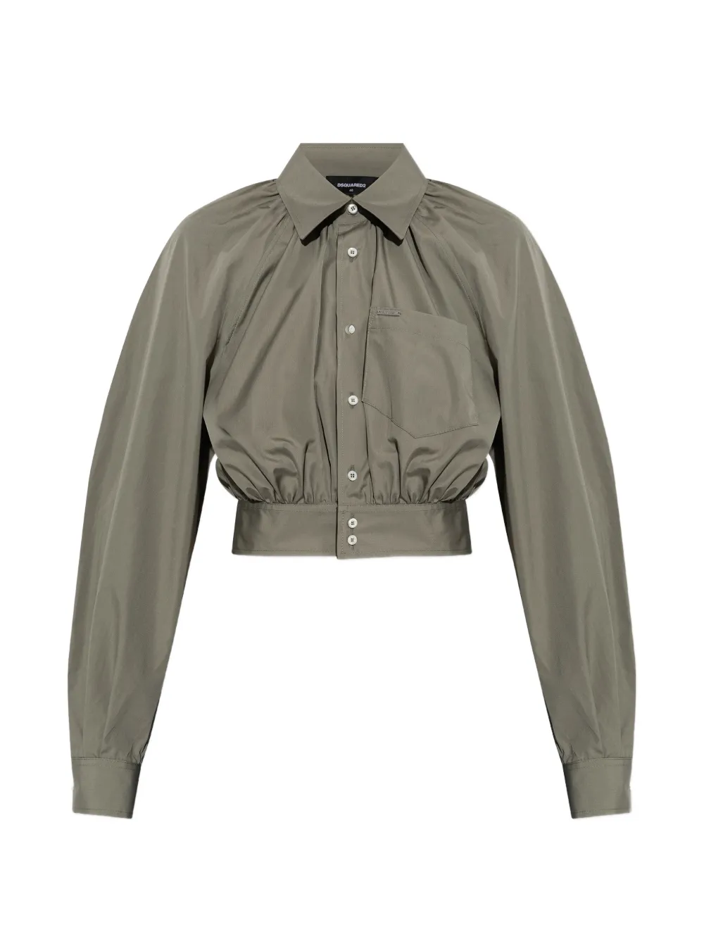 DSQUARED2 collared cropped shirt - Verde