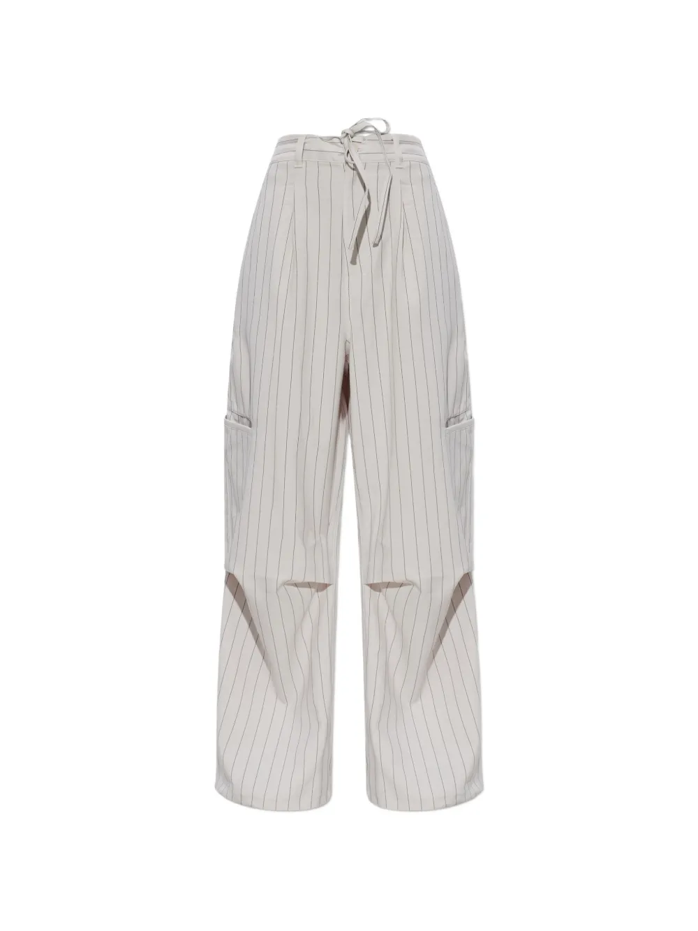 Y-3 striped cutout trousers - Toni neutri