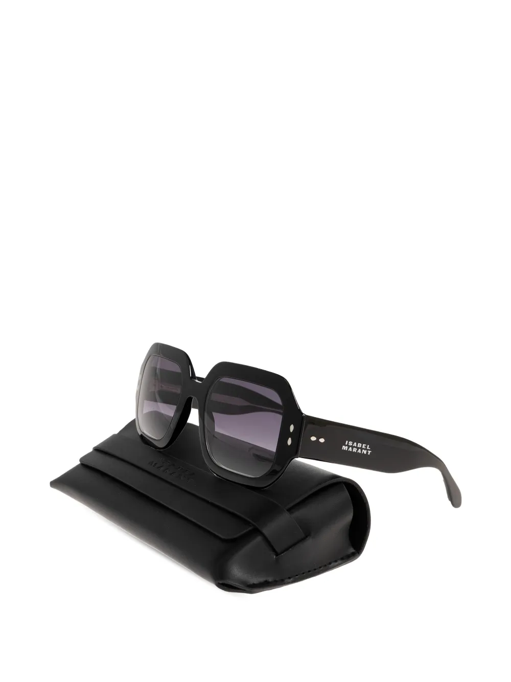 Isabel Marant Eyewear Zonnebril met geometrisch montuur en studs Zwart