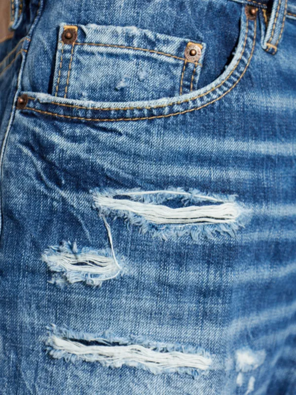 DSQUARED2 Bro ダメージ ジーンズ | ブルー | FARFETCH JP