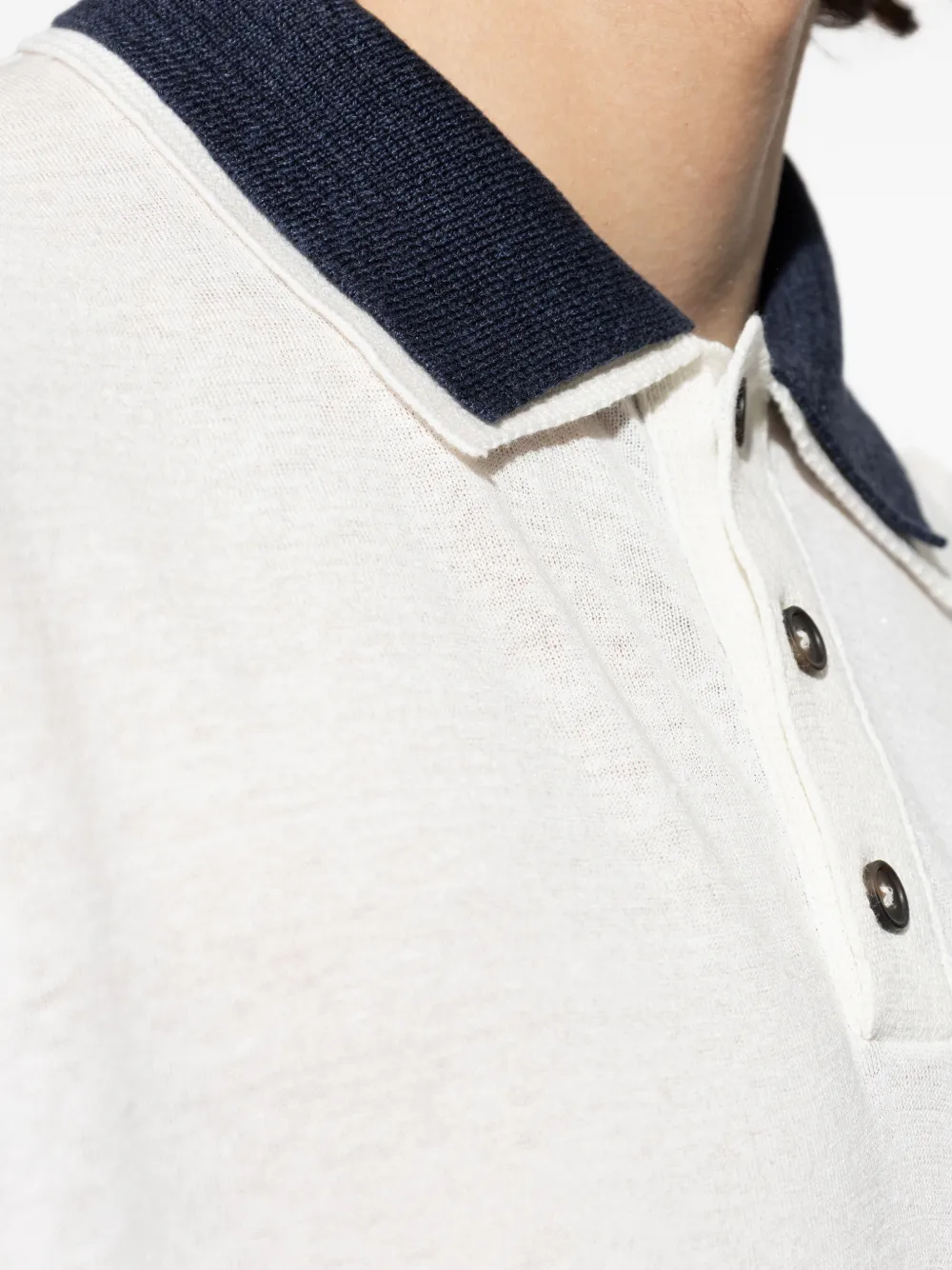 Eleventy Poloshirt met knopen Wit