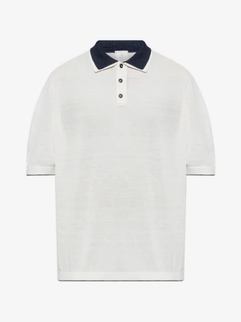 Eleventy polo boutonné à poche poitrine