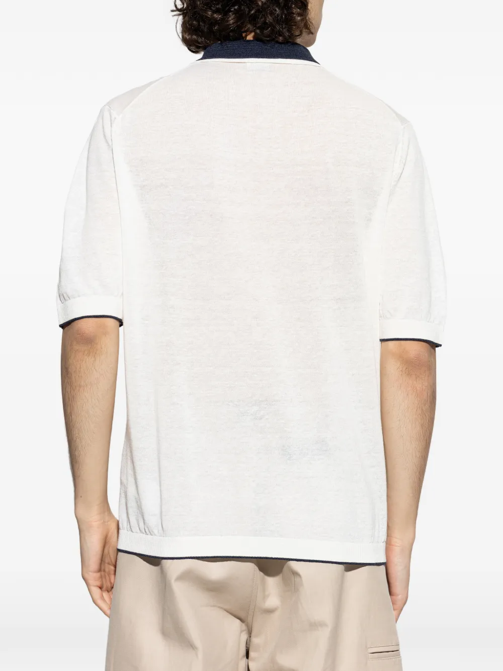 Eleventy Poloshirt met knopen Wit