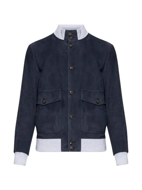 Eleventy pocket button leather jacket